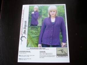 Trendsetter Anna Moss and Cable Jacket in Aran Weight Yarn