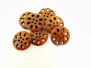 Wooden Snowflake Buttons