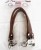 Knit Pro Faux Leather D Ring Bag Handles - Brown