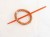 Rattan and Wire Gold and Tangerine Circular Shawl Pin Set
