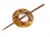 Rattan Olive and Rust Circular Shawl Pin Set