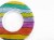 Wooden Hand Painted Circular Rainbow Shawl Pin Set