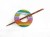 Wooden Hand Painted Circular Rainbow Shawl Pin Set