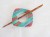 Wooden Hand Painted Square Striped Shawl Pin Set