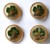 Green and Gold Clover Leaf Buttons