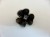 Black and Diamante Silver Edged Flower Buttons