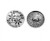 ''Silver'' Engraved Floral Buttons