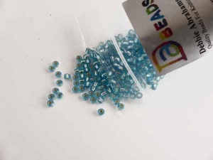 Debbie Abrahams Silver Lined Aqua Beads Size 8/0