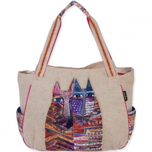 Laurel Burch Folklorica Gatos Shoulder Tote