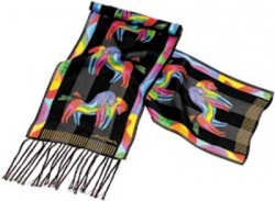 Laurel Burch Rainbow Horses Silk Scarf