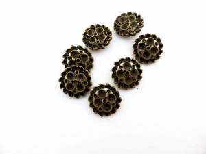 Black Flower Buttons