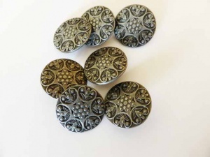 Antique SIlver Large Abstract Buttons