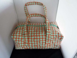 Milward Knitting Bag - Green Polka Dot