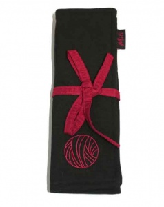 Mili Style Silk Chloe Black / Red Crochet Hook / DPN Case