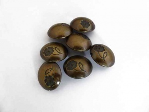 Antique Bronze Large Floral Buttons