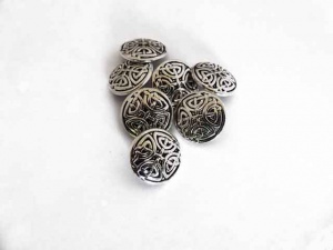 ''Silver'' Hammered Buttons
