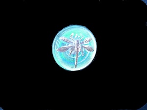 Dragonfly Buttons - Aqua - Small Size