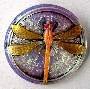 Dragonfly Buttons - Olive - Large Size