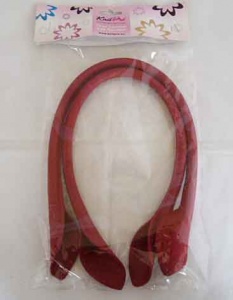 Knit Pro Faux Leather Bag Handles - Red