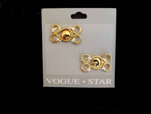 Vogue Star Gold Frog Fasteners