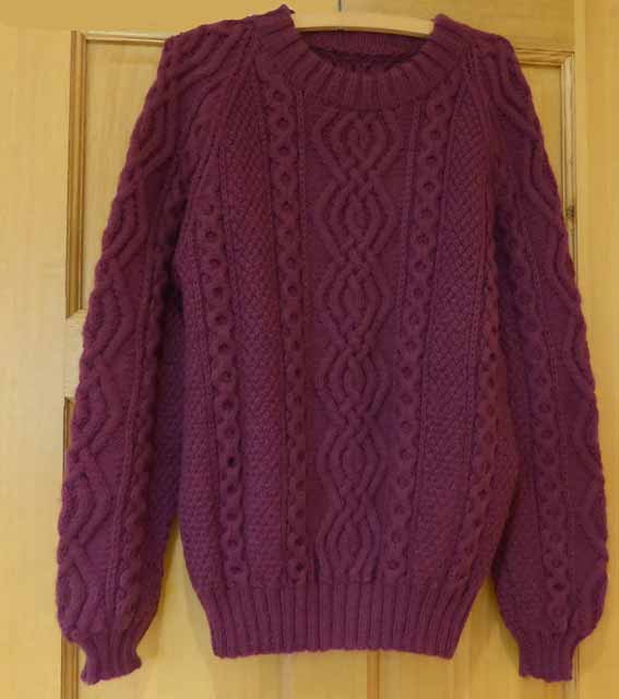 hand knit aran