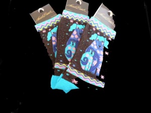 Laurel Burch Dog and Doggies Socks - Black Colourway