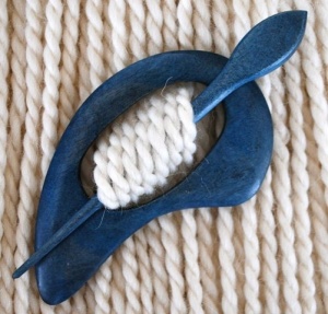 Pollika Palette Shawl Pin - Denim