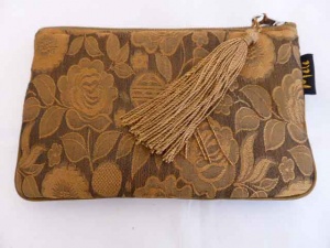 Mili Silk Accessories Pouch - Gold