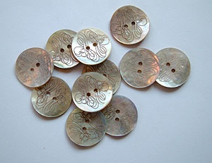 Rowan Large Engraved Shell Buttons #418