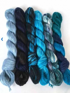 Artyarns Regal Silk Shawl - Blue Colourway