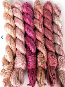 Artyarns Regal Silk Shawl - Pink Colourway