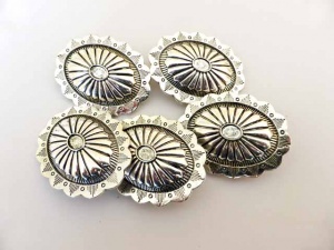 Large ''Silver'' Oval Buttons