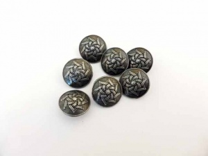 Antique Silver Star Buttons