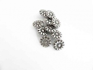 ''Silver'' Sunflower Buttons