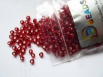 Debbie Abrahams Silver Lined Red Beads Size 6/0