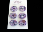 Tuliptree Purple Oval Abstract Buttons