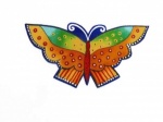 Laurel Burch Orange and Yellow Butterfly  Iron on Appliqué