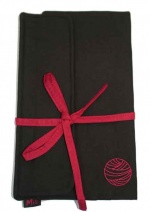 Mili Style Silk Chloe Black / Red Circular Needle Case