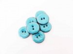 Blue Enamel Coconut Shell Buttons