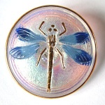 Dragonfly Buttons - Pink / Blue