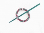 Rattan and Wire Jade and Fuchsia Circular Shawl Pin Set