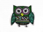 Green Owl Iron on Appliqué