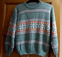 Jaeger Almond Fair Isle Sweater