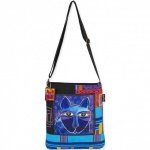 Laurel Burch Whiskered Cats Cross Body Tote