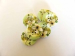 Green and Cream Flower Buttons