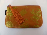 Mili Silk Accessories Pouch - Mango