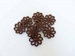 Openwork Brown Wooden Buttons