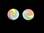 Wooden Rainbow Swirl Buttons