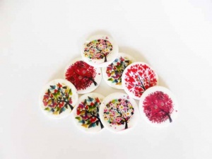 Natural Shell Tree Buttons - Assorted Designs