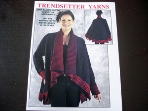 Trendsetter Miter Drape Jacket in Aran Weight Yarn